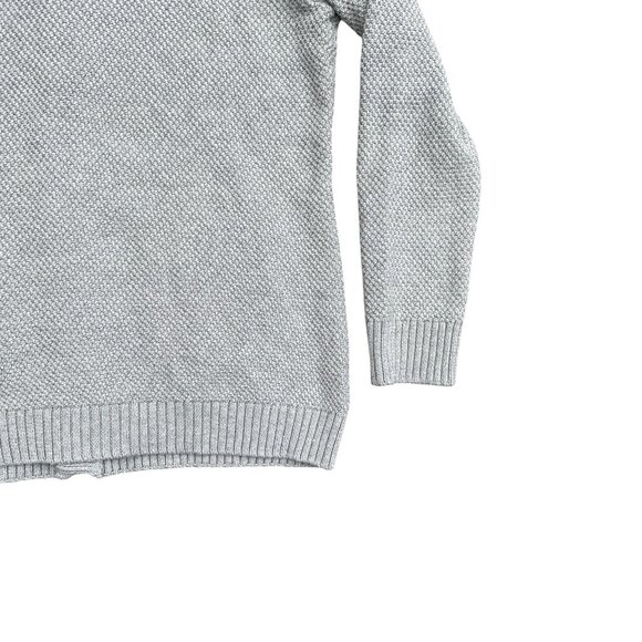 Club Room Cable Knit Shawl Collar Cardigan Men M Gray Grandpa Old Money Academia - Picture 10 of 16